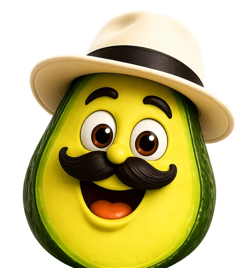 Don Avocado despidiéndose con una sonrisa